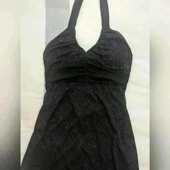 Le Chateau Black Sparkle Halter Dress - size small - Picture 2 of 13